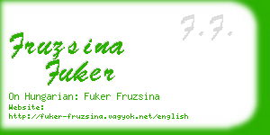 fruzsina fuker business card